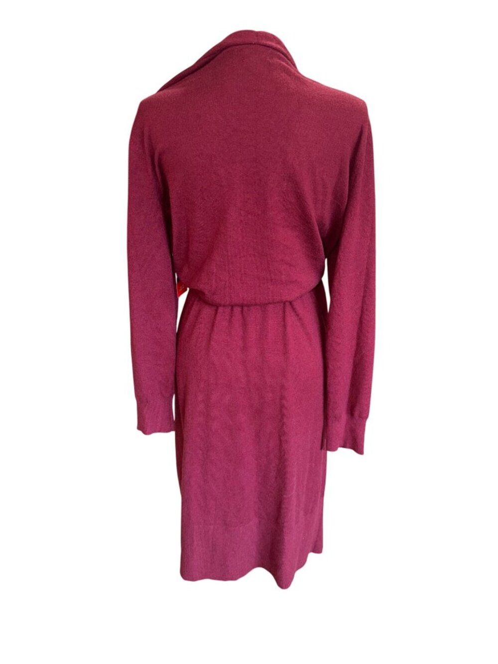 NWT Bold Elements Womens XL Burgundy Claret Long Cardigan Sweater Quiet Luxury - Picture 3 of 11